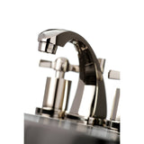 Millennium Two-Handle 3-Hole Deck Mount Widespread Bathroom Faucet with Brass Pop-Up