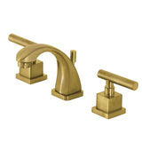 Claremont Two-Handle 3-Hole Deck Mount Widespread Bathroom Faucet with Brass Pop-Up