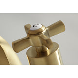 Millennium Two-Handle 3-Hole Deck Mount Widespread Bathroom Faucet with Brass Pop-Up