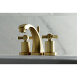 Millennium Two-Handle 3-Hole Deck Mount Widespread Bathroom Faucet with Brass Pop-Up