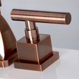 Claremont Two-Handle 3-Hole Deck Mount Widespread Bathroom Faucet with Brass Pop-Up