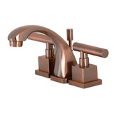Claremont Two-Handle 3-Hole Deck Mount Widespread Bathroom Faucet with Brass Pop-Up