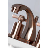 Millennium Two-Handle 3-Hole Deck Mount Widespread Bathroom Faucet with Brass Pop-Up