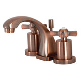 Millennium Two-Handle 3-Hole Deck Mount Widespread Bathroom Faucet with Brass Pop-Up