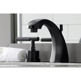 Kaiser Two-Handle 3-Hole Deck Mount Widespread Bathroom Faucet with Brass Pop-Up Drain