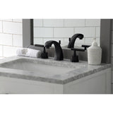 Kaiser Two-Handle 3-Hole Deck Mount Widespread Bathroom Faucet with Brass Pop-Up Drain