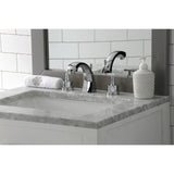 Kaiser Two-Handle 3-Hole Deck Mount Widespread Bathroom Faucet with Brass Pop-Up Drain