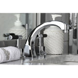 Kaiser Two-Handle 3-Hole Deck Mount Widespread Bathroom Faucet with Brass Pop-Up Drain