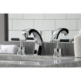 Kaiser Two-Handle 3-Hole Deck Mount Widespread Bathroom Faucet with Brass Pop-Up Drain