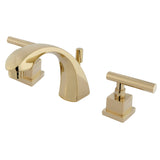 Claremont Two-Handle 3-Hole Deck Mount Widespread Bathroom Faucet with Brass Pop-Up