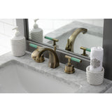 Kaiser Two-Handle 3-Hole Deck Mount Widespread Bathroom Faucet with Brass Pop-Up Drain