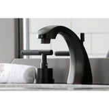 Kaiser Two-Handle 3-Hole Deck Mount Widespread Bathroom Faucet with Brass Pop-Up Drain