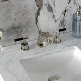 Kaiser Two-Handle 3-Hole Deck Mount Widespread Bathroom Faucet with Brass Pop-Up Drain