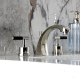 Kaiser Two-Handle 3-Hole Deck Mount Widespread Bathroom Faucet with Brass Pop-Up Drain