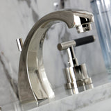 Kaiser Two-Handle 3-Hole Deck Mount Widespread Bathroom Faucet with Brass Pop-Up Drain
