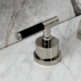 Kaiser Two-Handle 3-Hole Deck Mount Widespread Bathroom Faucet with Brass Pop-Up Drain