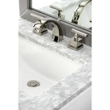 Claremont Two-Handle 3-Hole Deck Mount Widespread Bathroom Faucet with Brass Pop-Up