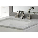 Claremont Two-Handle 3-Hole Deck Mount Widespread Bathroom Faucet with Brass Pop-Up