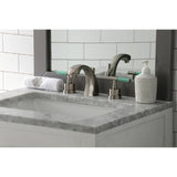 Kaiser Two-Handle 3-Hole Deck Mount Widespread Bathroom Faucet with Brass Pop-Up Drain
