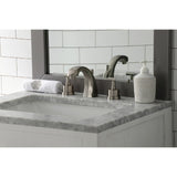 Kaiser Two-Handle 3-Hole Deck Mount Widespread Bathroom Faucet with Brass Pop-Up Drain