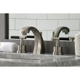 Kaiser Two-Handle 3-Hole Deck Mount Widespread Bathroom Faucet with Brass Pop-Up Drain