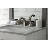 Kaiser Two-Handle 3-Hole Deck Mount Widespread Bathroom Faucet with Brass Pop-Up Drain