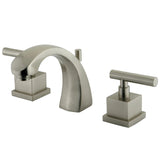 Claremont Two-Handle 3-Hole Deck Mount Widespread Bathroom Faucet with Brass Pop-Up