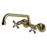 Kingston Two-Handle 2-Hole Wall Mount Kitchen Faucet