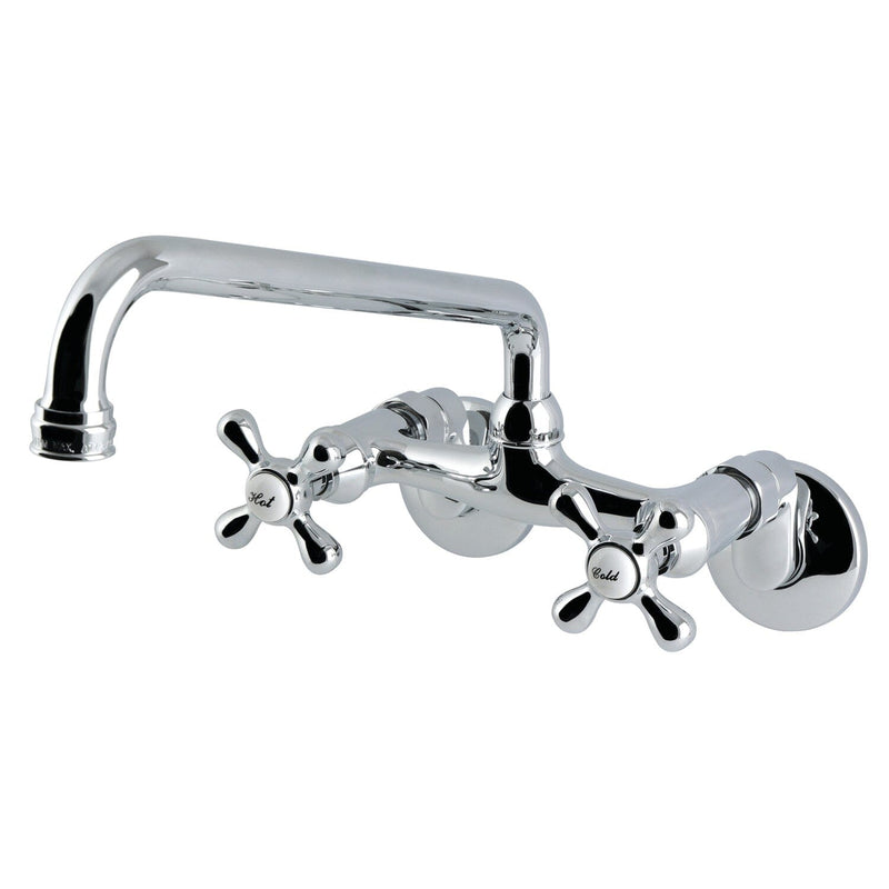 Kingston Two-Handle 2-Hole Wall Mount Kitchen Faucet