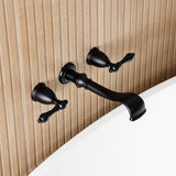 Two-Handle 3-Hole Wall Mount Roman Tub Faucet