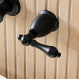Two-Handle 3-Hole Wall Mount Roman Tub Faucet