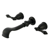 Two-Handle 3-Hole Wall Mount Roman Tub Faucet