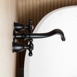 Two-Handle 3-Hole Wall Mount Roman Tub Faucet