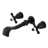 Two-Handle 3-Hole Wall Mount Roman Tub Faucet