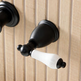 Two-Handle 3-Hole Wall Mount Roman Tub Faucet