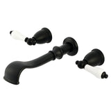 Two-Handle 3-Hole Wall Mount Roman Tub Faucet