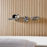 Two-Handle 3-Hole Wall Mount Roman Tub Faucet