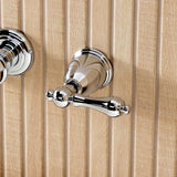 Two-Handle 3-Hole Wall Mount Roman Tub Faucet