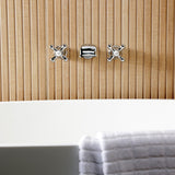 Two-Handle 3-Hole Wall Mount Roman Tub Faucet
