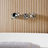 Two-Handle 3-Hole Wall Mount Roman Tub Faucet