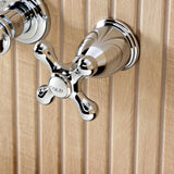 Two-Handle 3-Hole Wall Mount Roman Tub Faucet