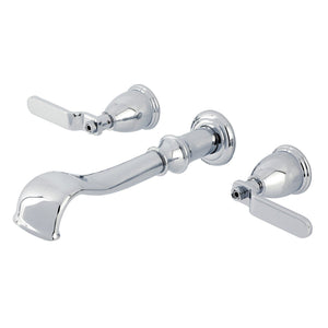 Hallerbos Two-Handle 3-Hole Wall Mount Roman Tub Faucet