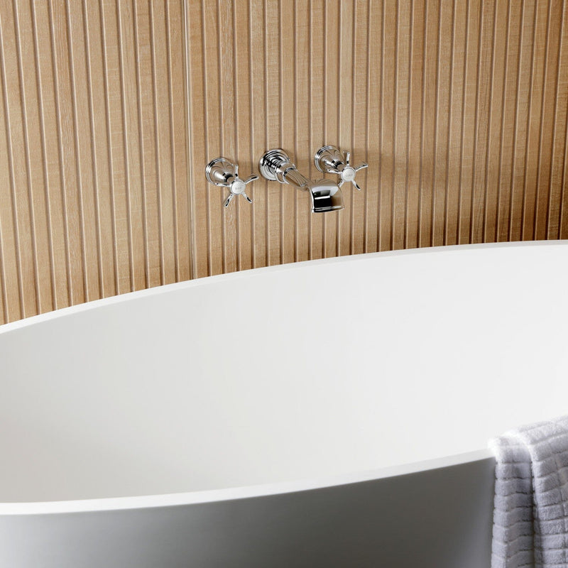 Hamilton Two-Handle 3-Hole Wall Mount Roman Tub Faucet