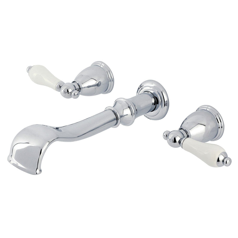 Two-Handle 3-Hole Wall Mount Roman Tub Faucet