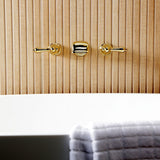Two-Handle 3-Hole Wall Mount Roman Tub Faucet