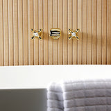 Two-Handle 3-Hole Wall Mount Roman Tub Faucet