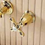 Two-Handle 3-Hole Wall Mount Roman Tub Faucet