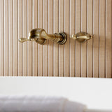Two-Handle 3-Hole Wall Mount Roman Tub Faucet