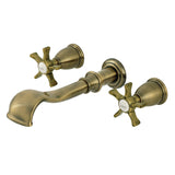 Hamilton Two-Handle 3-Hole Wall Mount Roman Tub Faucet