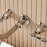 Two-Handle 3-Hole Wall Mount Roman Tub Faucet